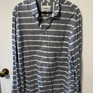 Goodfellow & Co Men's Charcoal and White Striped Shirt